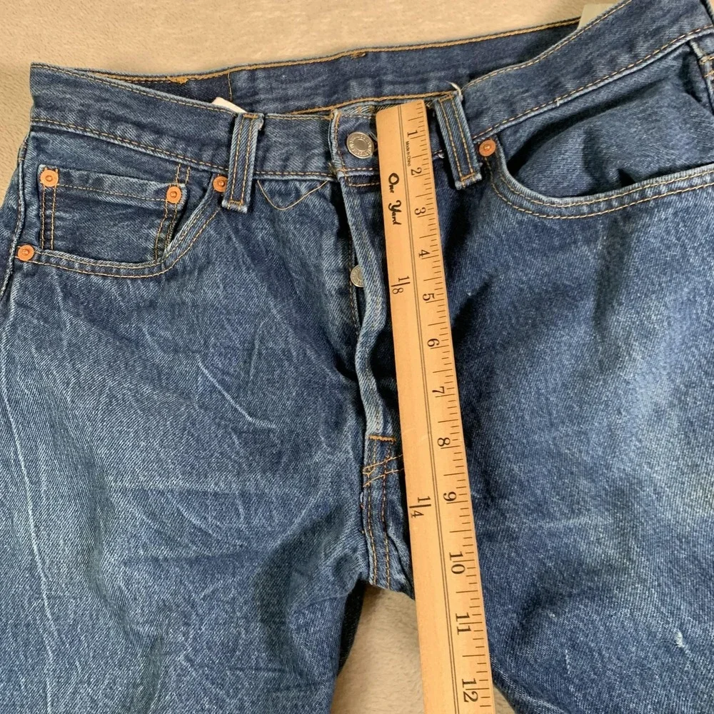 Levis 501 Jeans Mens 33x31 (32x29) Blue Button Fly Original‎ Fit Straight Leg